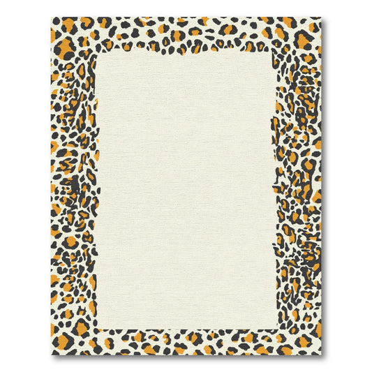 Bold Leopard Spot Border Rug