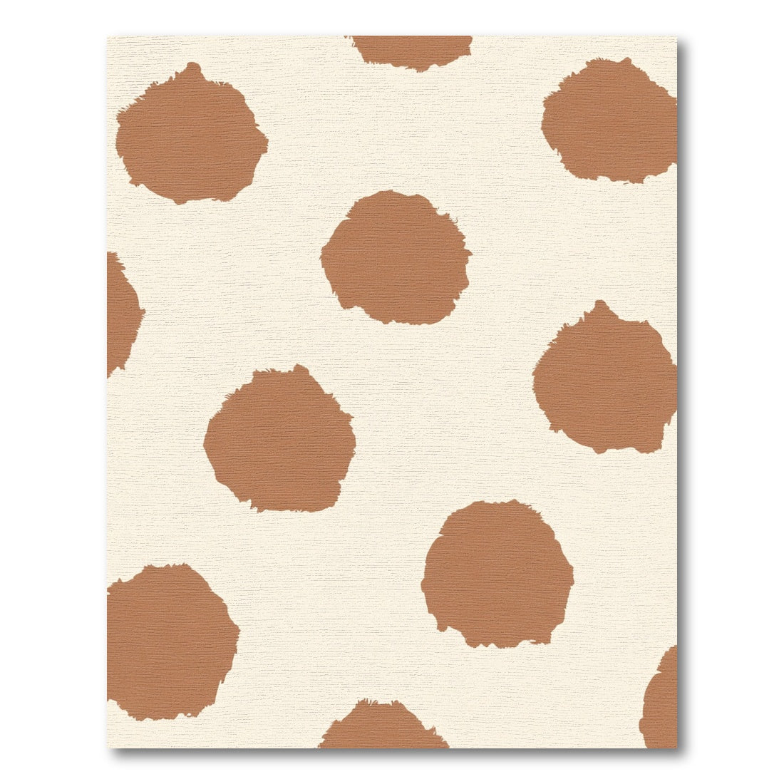 Brown Spot Abstract Cream Rug