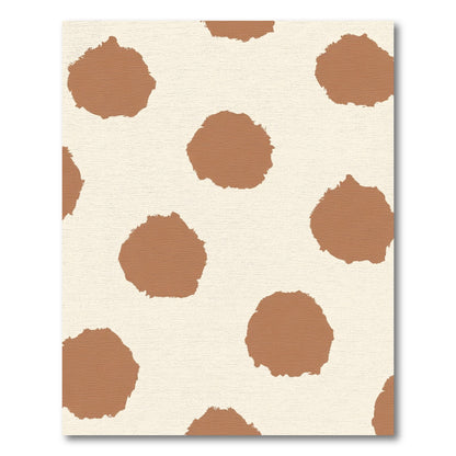 Brown Spot Abstract Cream Rug