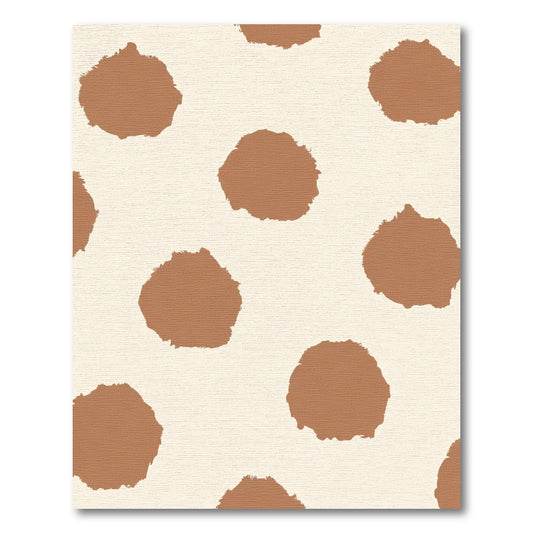 Brown Spot Abstract Cream Rug