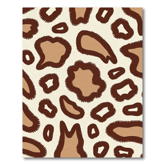 Brown Tan Spots Animal Print Rug