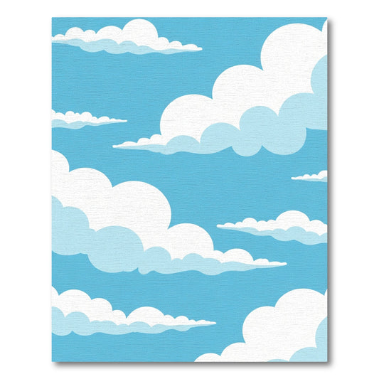 Blue Sky Fluffy Cloudscape Rug