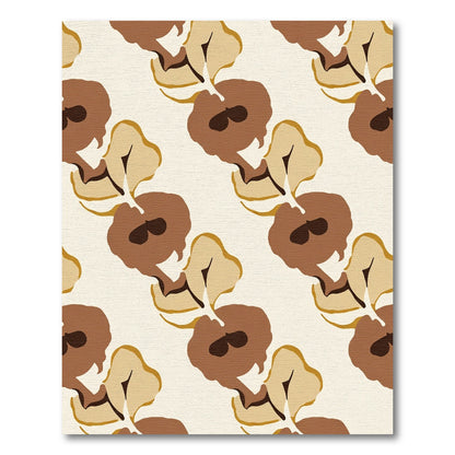 Organic Abstract Midcentury Earth Tones Rug