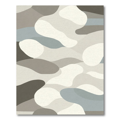 Organic Wavy Neutral Palette Art Rug