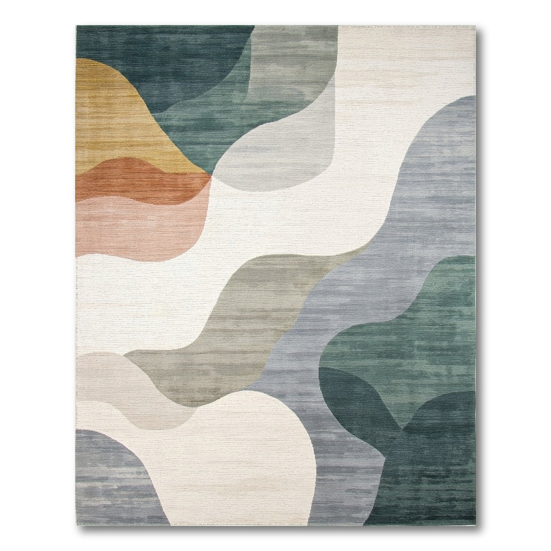 Fluid Wave Abstract Area Rug
