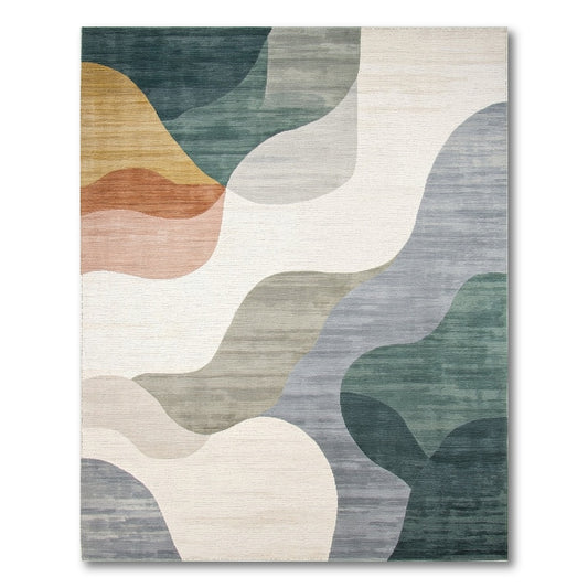 Fluid Wave Abstract Area Rug