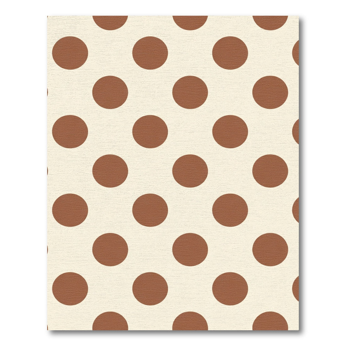 Classic Brown Polka Dot Cream Rug