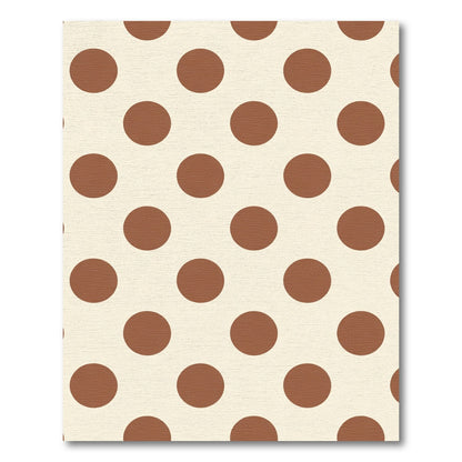 Classic Brown Polka Dot Cream Rug