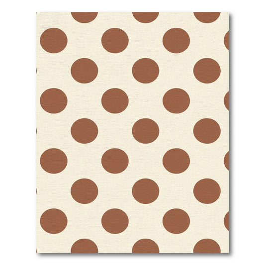 Classic Brown Polka Dot Cream Rug