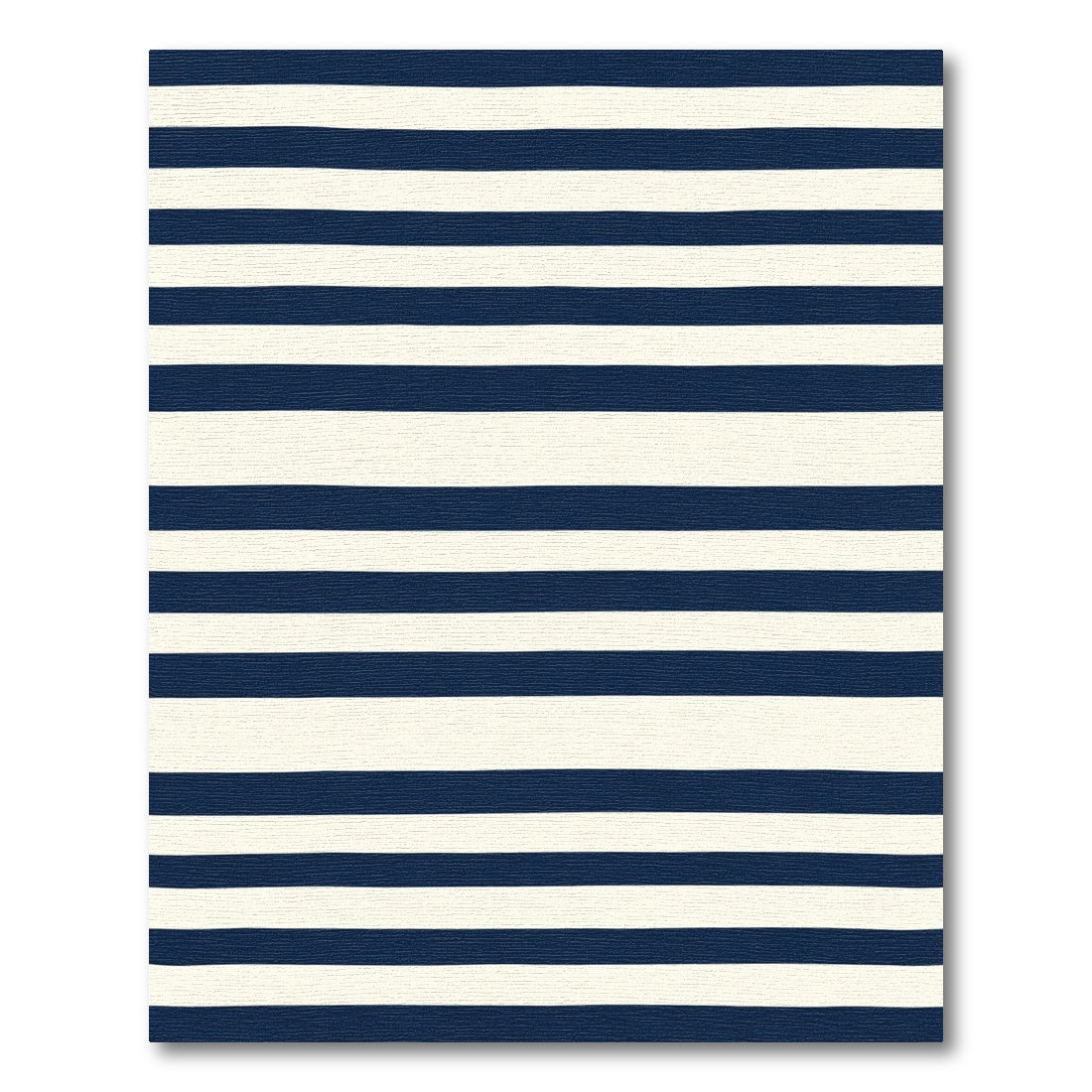Classic Navy White Horizontal Stripe Rug