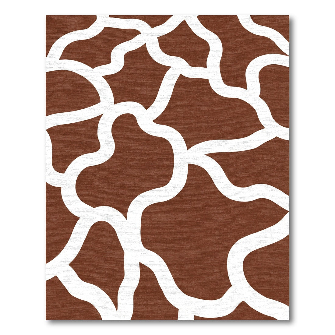 Brown White Naturalistic Spots Rug