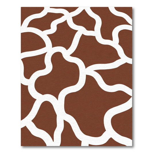 Brown White Naturalistic Spots Rug