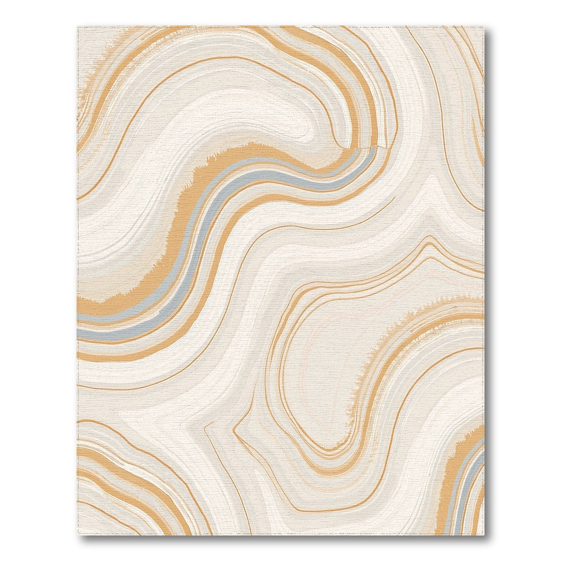 Cream Wavy Marble Vein Rug