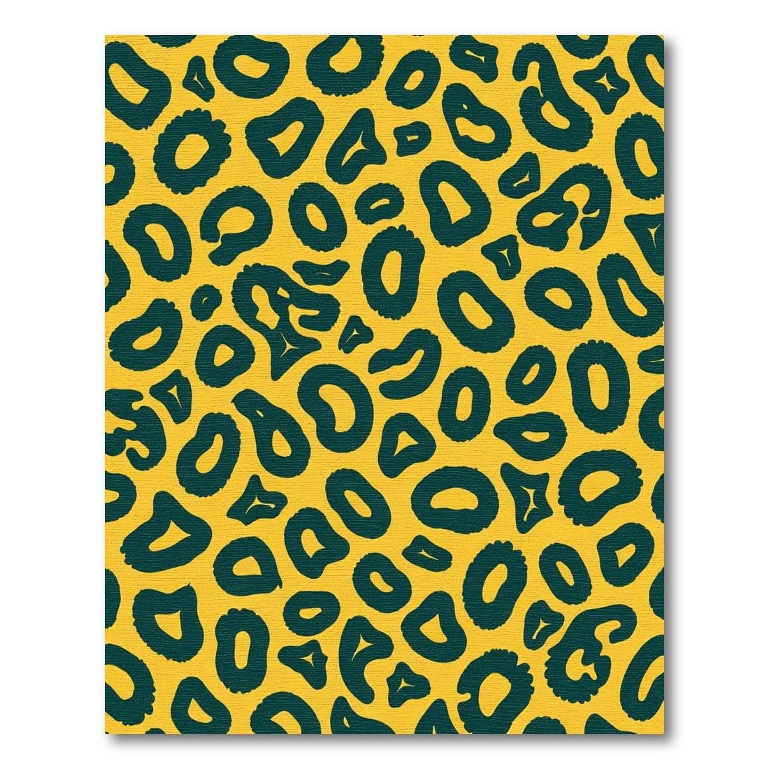 Bold Yellow Black Leopard Spots Rug