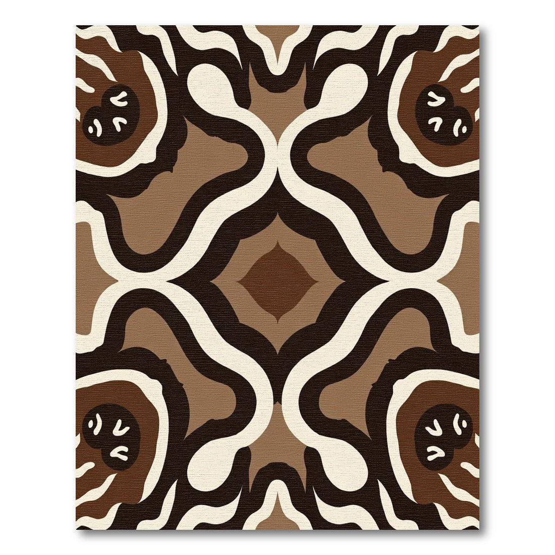 Earthy Tones Organic Arch Medallion Rug