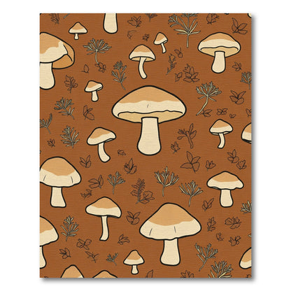 Autumn Mushroom Woodland Creatures Rug