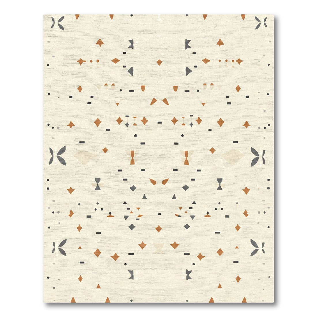 Earthy Terrazo Inspired Abstract Collage Rug