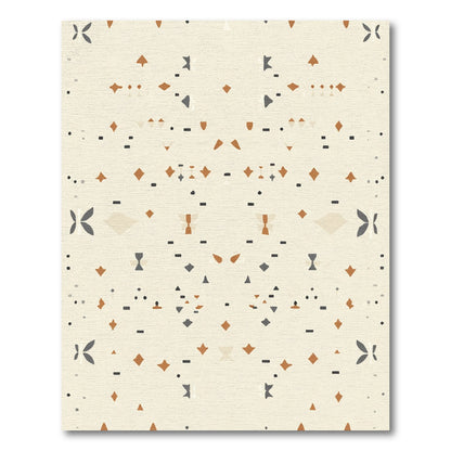 Earthy Terrazo Inspired Abstract Collage Rug