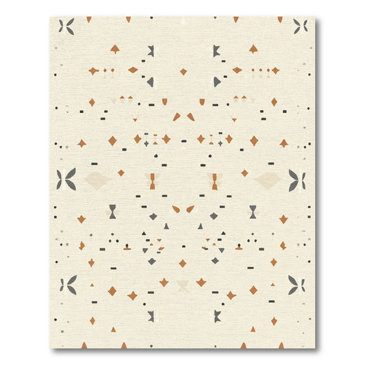 Earthy Terrazo Inspired Abstract Collage Rug
