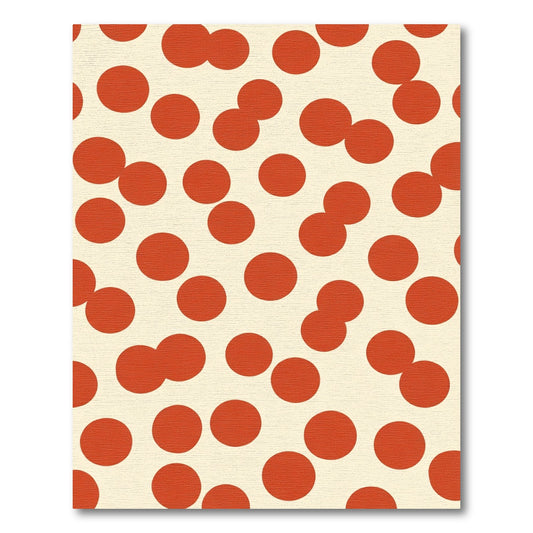 Classic Crimson Polka Dot Splash Rug