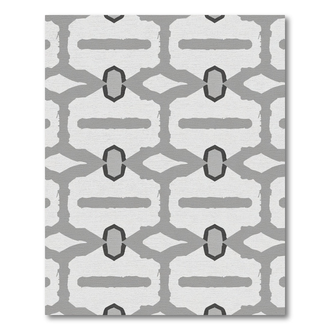 Monochrome Organic Grid Texture Rug