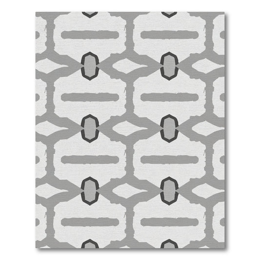 Monochrome Organic Grid Texture Rug