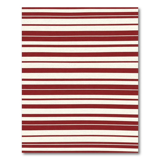 Classic Red White Stripe Rug