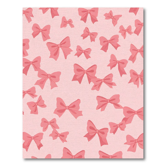 Sweet Pink Bow Collage Rug