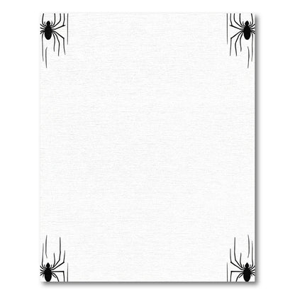 Gothic Black Corner Spider Accents Rug