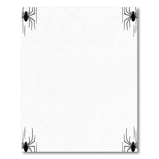 Gothic Black Corner Spider Accents Rug