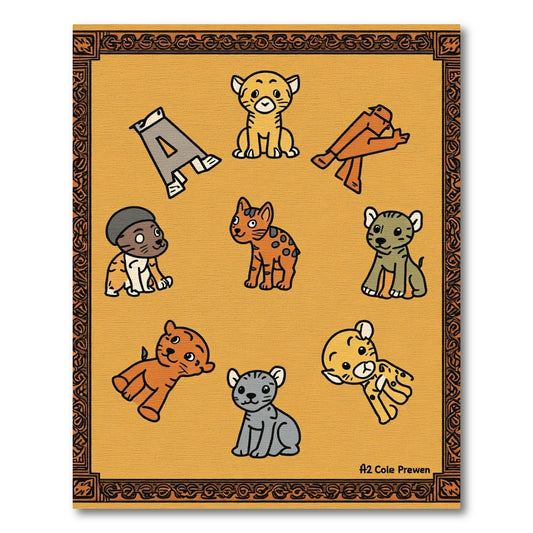 Golden Jungle Cats Animal Adventure Rug