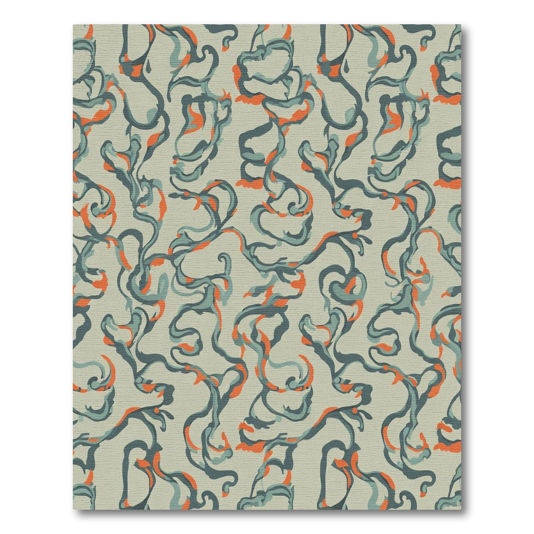 Earthy Swirl Abstract Color Splash Rug
