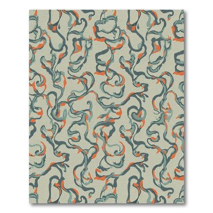 Earthy Swirl Abstract Color Splash Rug