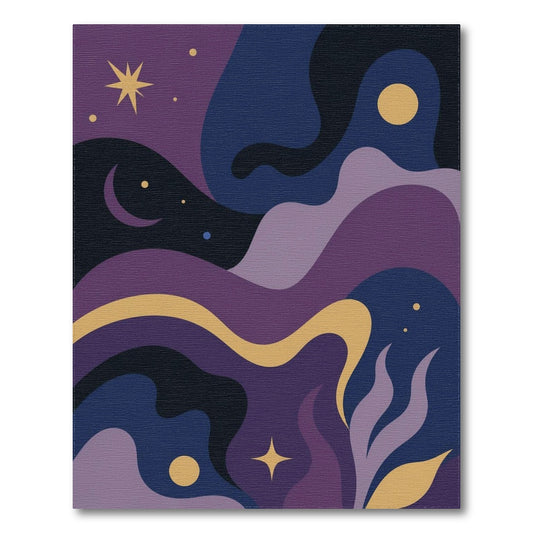 Abstract Area Purple Cosmic Abstract Area Rug