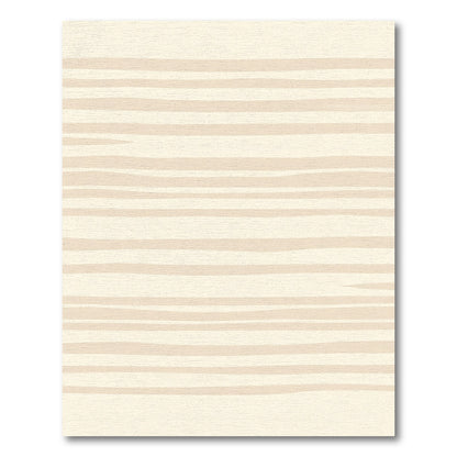 Earthy Tan Striped Organic Ground Rug