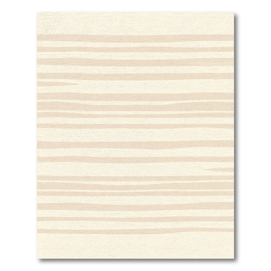 Earthy Tan Striped Organic Ground Rug