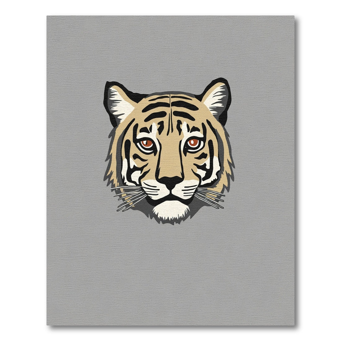 Bold Tiger Face Gold Eyes Rug