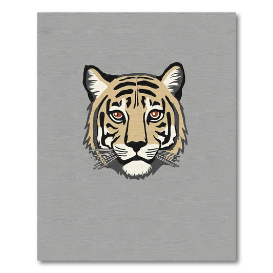 Bold Tiger Face Gold Eyes Rug