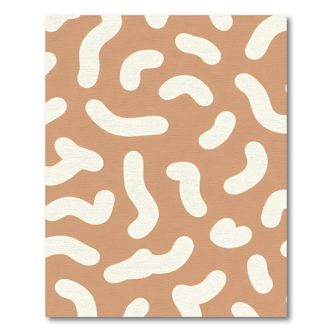 Terracotta Cream Irregular Blob Rug