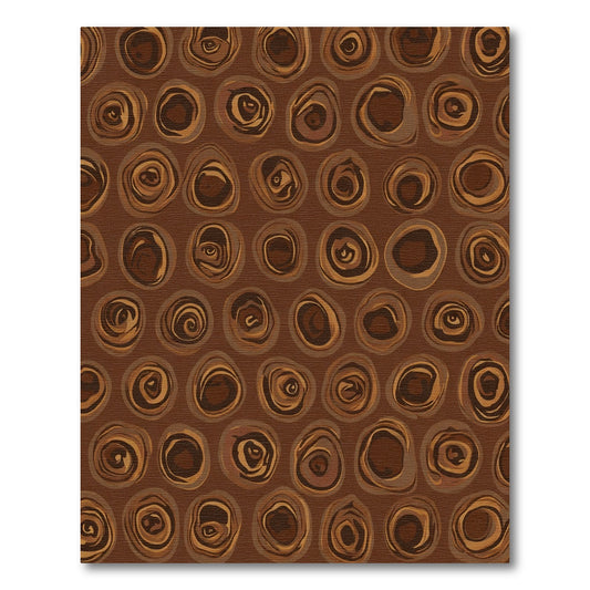 Rustic Earthy Swirls Brown Rug