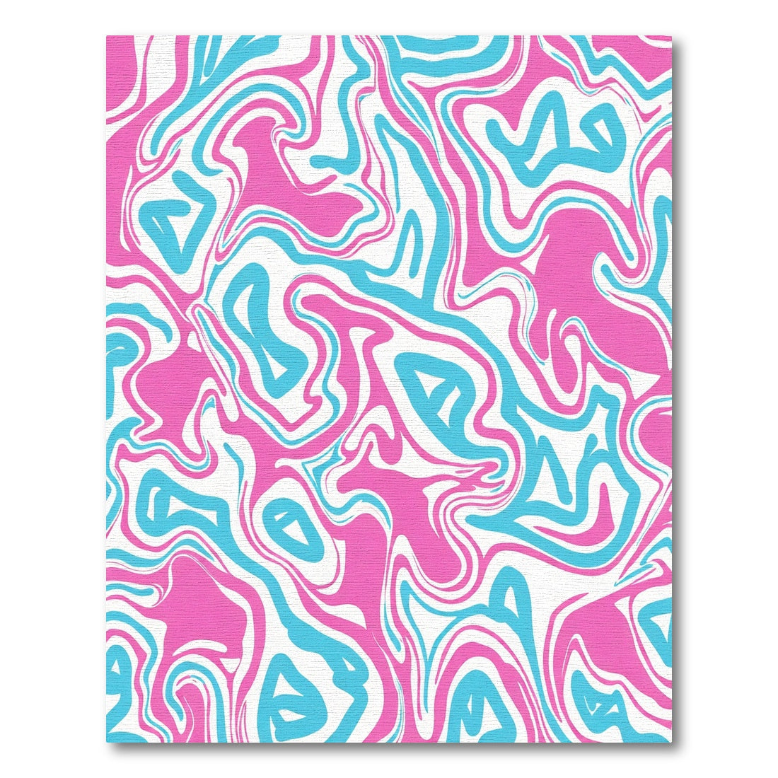 Vivid Pink Turquoise Swirls Rug