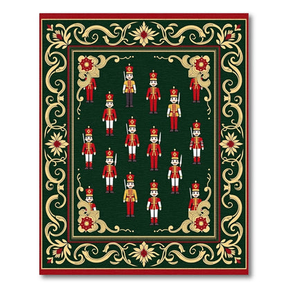 Grand Red Soldier Ornate Border Rug