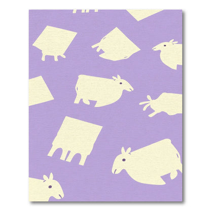 Pastel Lavender Sheep Field Rug