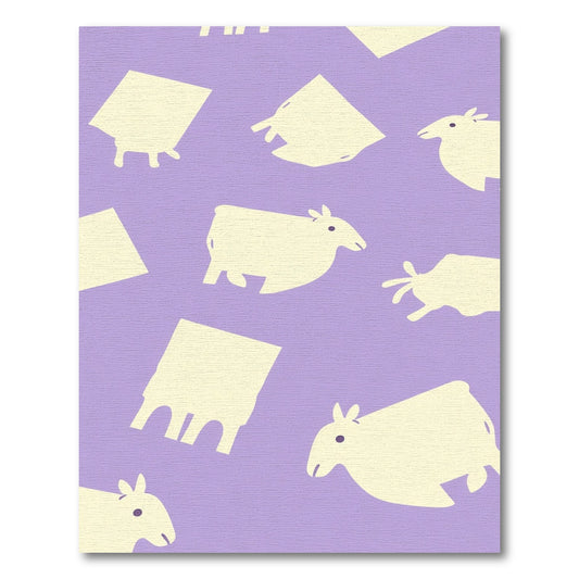 Pastel Lavender Sheep Field Rug
