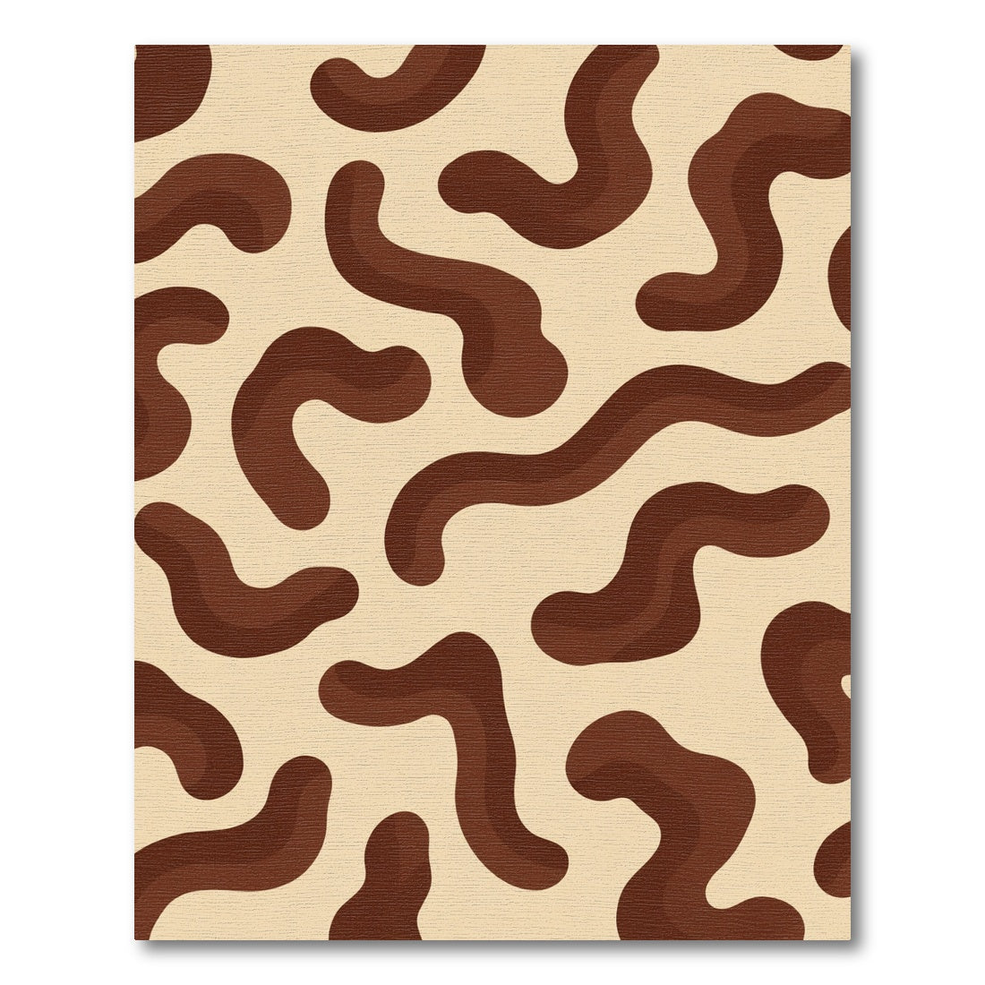Terracotta Abstract Organic Flow Rug