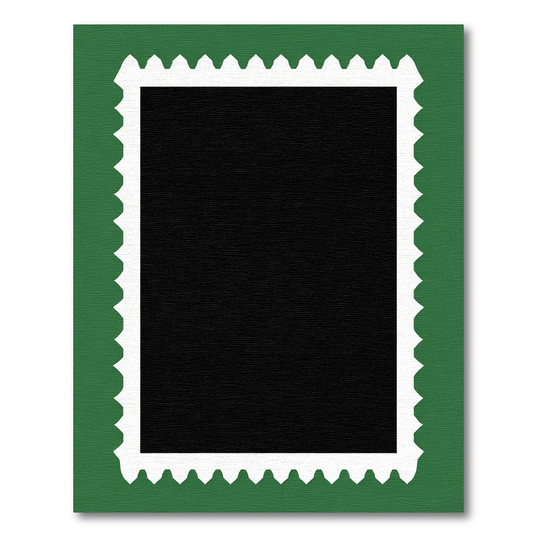 Green White Perforated Square Frame Rug