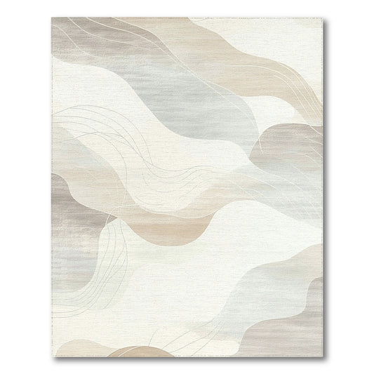 Beige Gray Fluid Abstract Rug