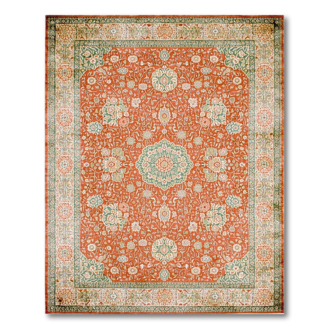 Red Traditional Persian Floral No. 6 Area Rug