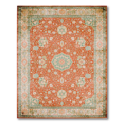 Red Traditional Persian Floral No. 6 Area Rug