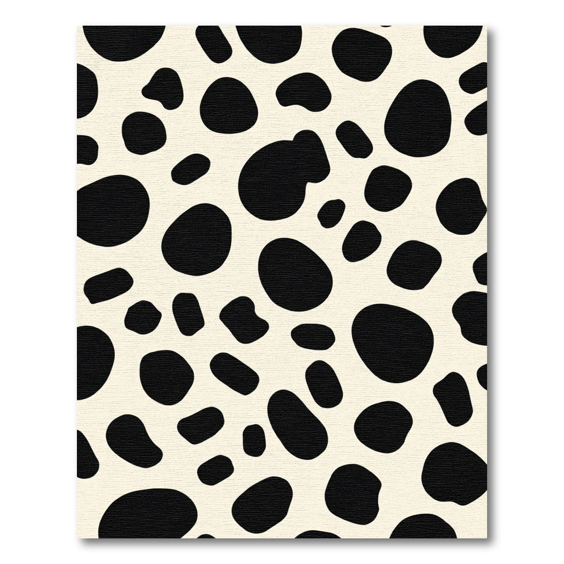 Cream Black Spotted Organic Shapes Rug